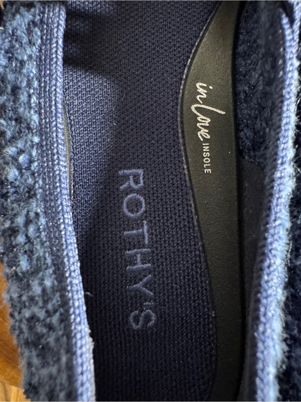 Rothy's The Max Buckle Women's Mary Janes Blue Tweed Preppy-Boho Sz. 8,5M - Picture 5 of 14